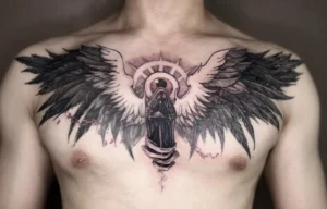 hình xăm trước ngực