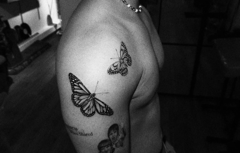 mẫu hình xăm nam con bướm đẹp