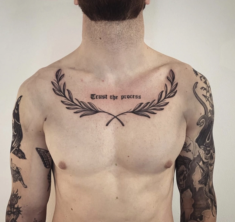 mẫu hình xăm nam đẹp 2 bông lúa