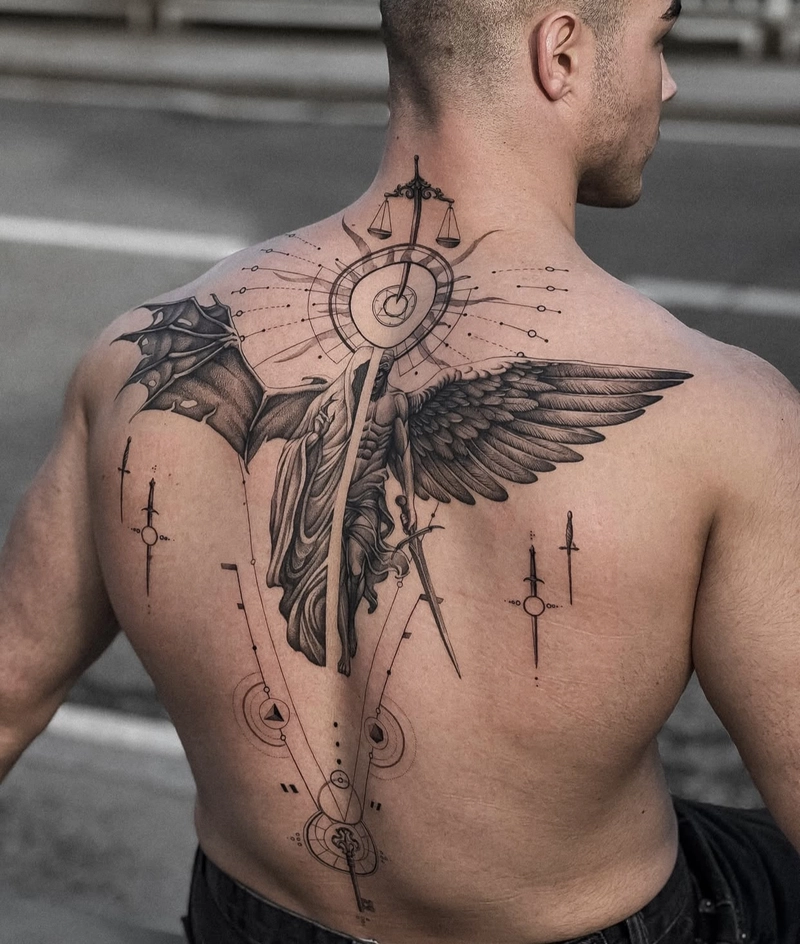 mẫu hình xăm nam đẹp đôi cánh