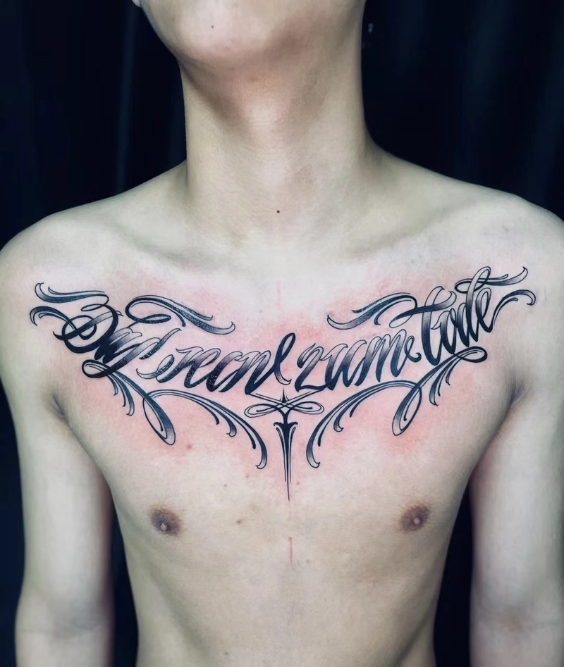 mẫu hình xăm ngầu cho nam ở ngực