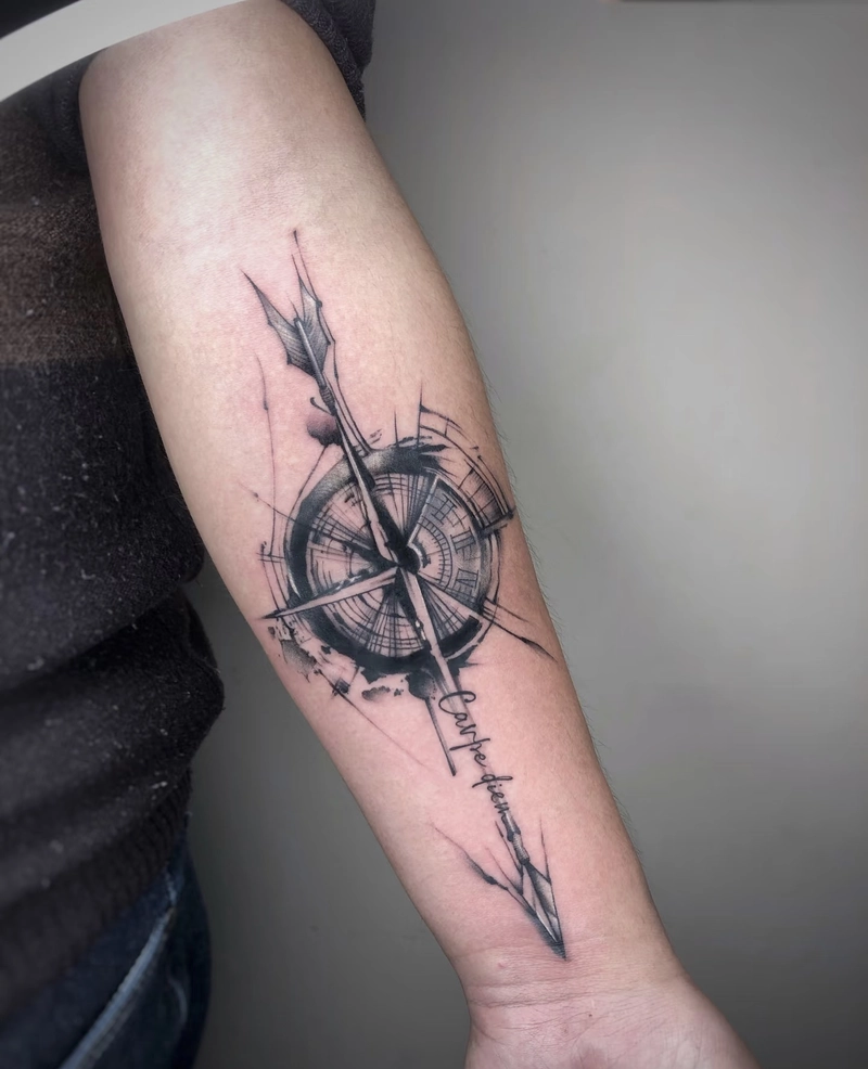 mẫu xăm hình ngầu cho nam mũi tên