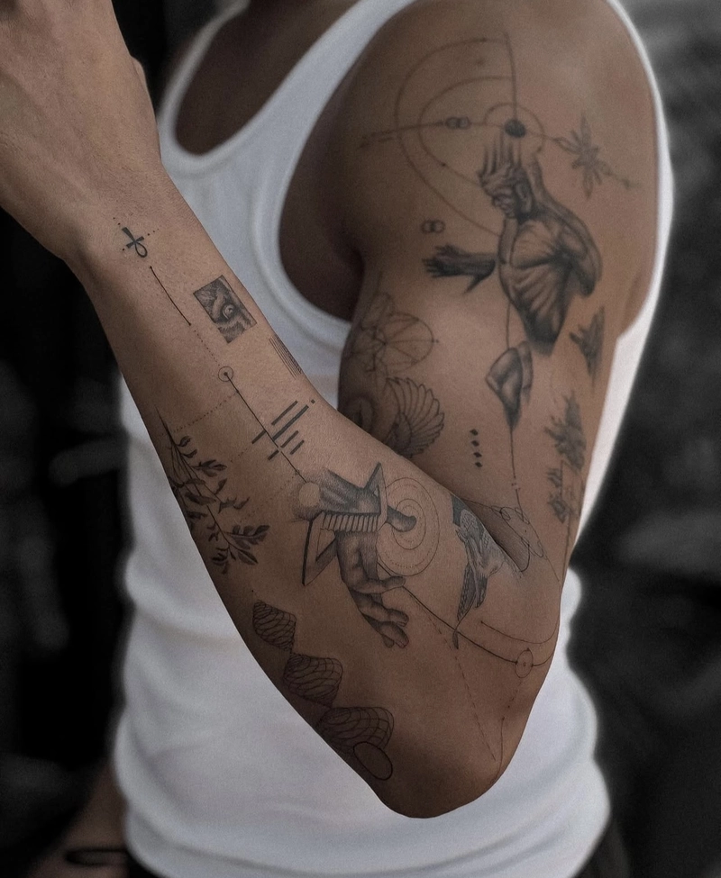 xăm hình cực ngầu ở tay cho nam