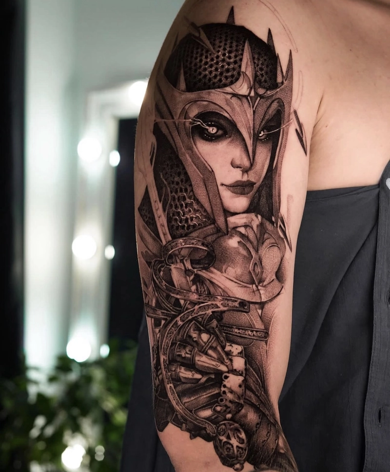 xăm hình đẹp cho nam hình cô gái