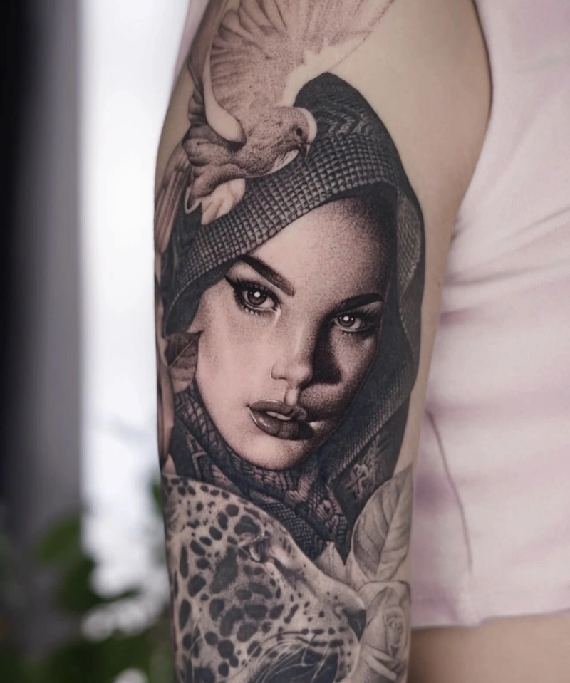 xăm hình đẹp ở bắp cho nam