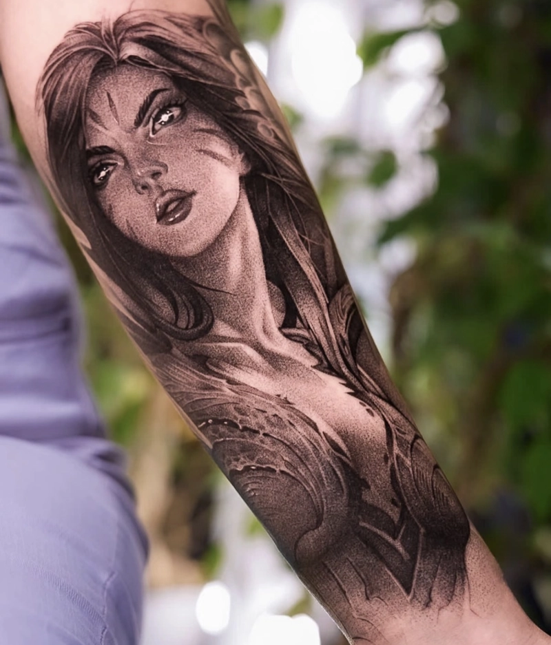 xăm hình phụ nữ đẹp cho nam