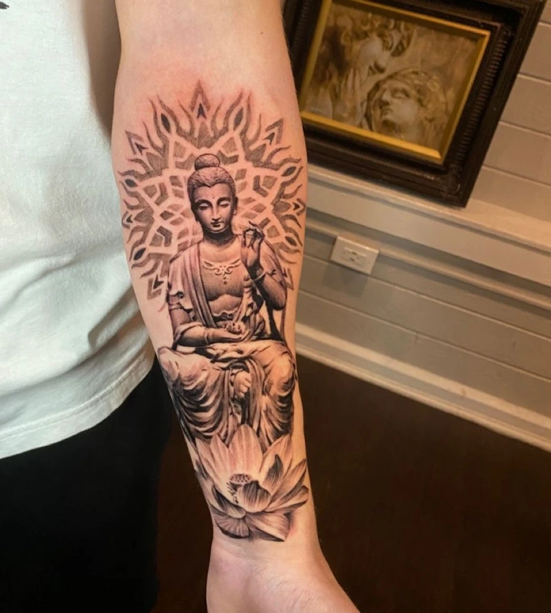 Hình xăm Phật Bà Quan Âm đẹp linh thiêng