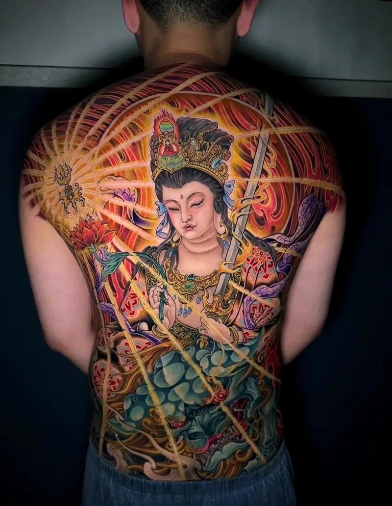 Hình xăm Phật Bà Quan Âm đẹp nhất