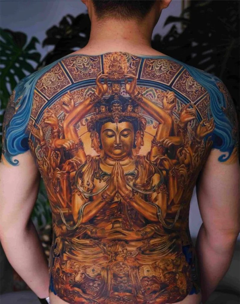 Hình xăm Quan Âm Bồ Tát ý nghĩa bình an