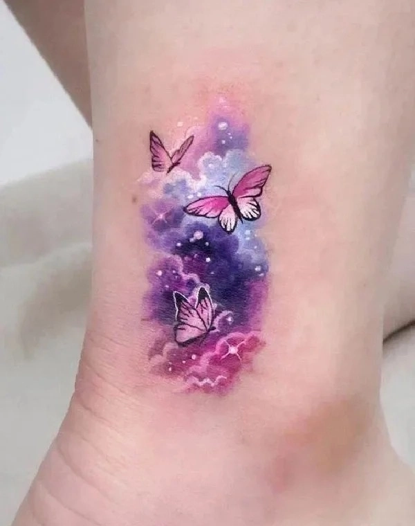 Hình xăm bầu trời sao mini dễ thương nữ
