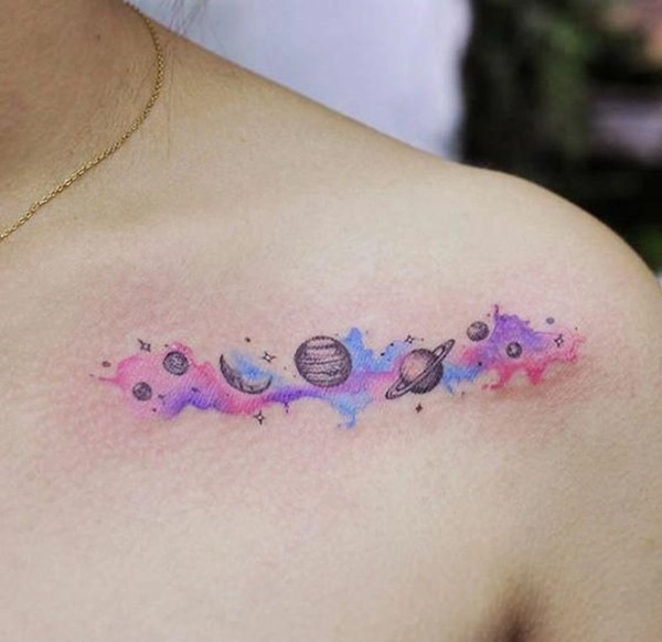 Hình xăm bầu trời sao nữ ý nghĩa bình yên