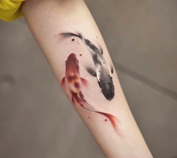 Hình xăm cá chép nhỏ bản nhỏ tinh tế