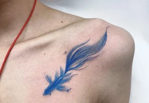 Hình xăm cá chép phong thủy nhỏ đẹp tinh tế