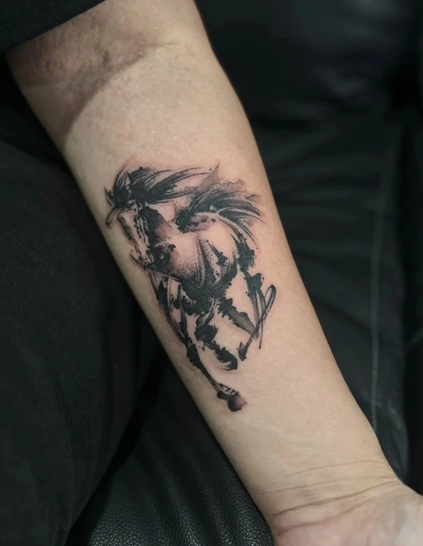 Hình xăm chiến mã nam độc đáo nổi bật