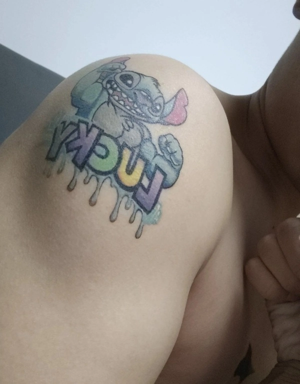 Hình xăm chữ kết hợp linh vật độc lạ