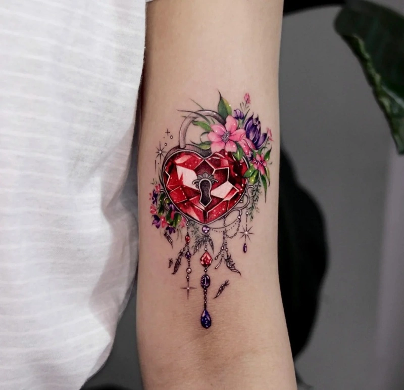 Hình xăm kim cương nữ cực đẹp 2025