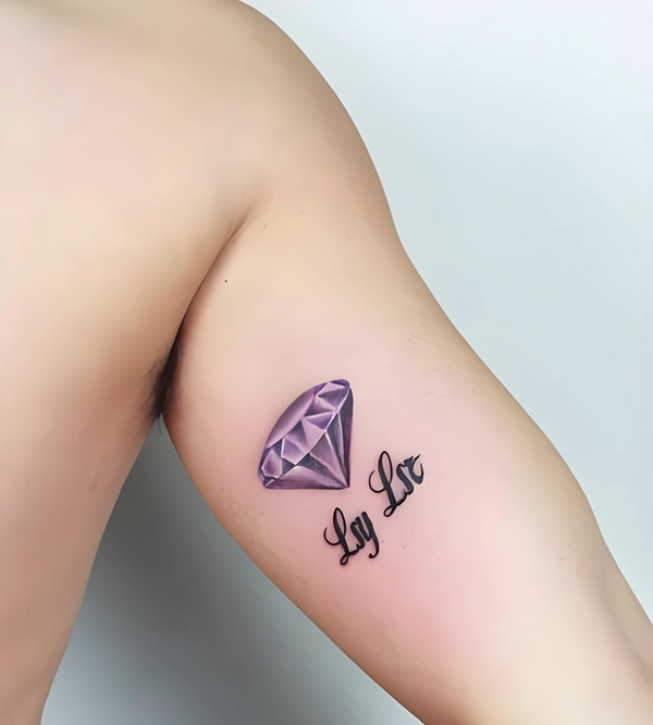 Hình xăm kim cương phong thủy mini