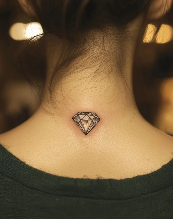 Hình xăm kim cương phong thủy thu hút vận khí tốt