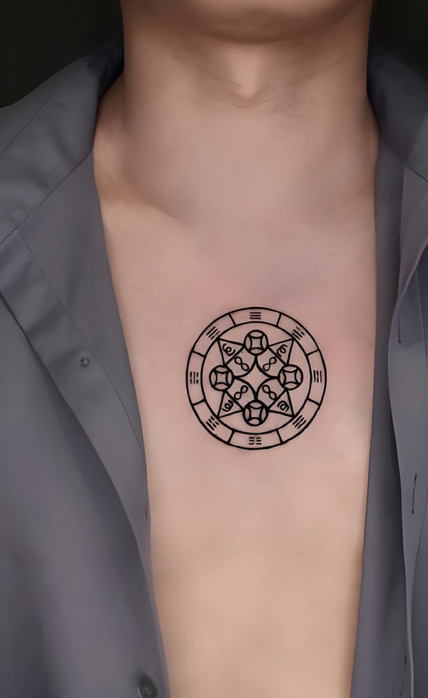 Hình xăm ký hiệu nam tinh tế nhưng mạnh mẽ