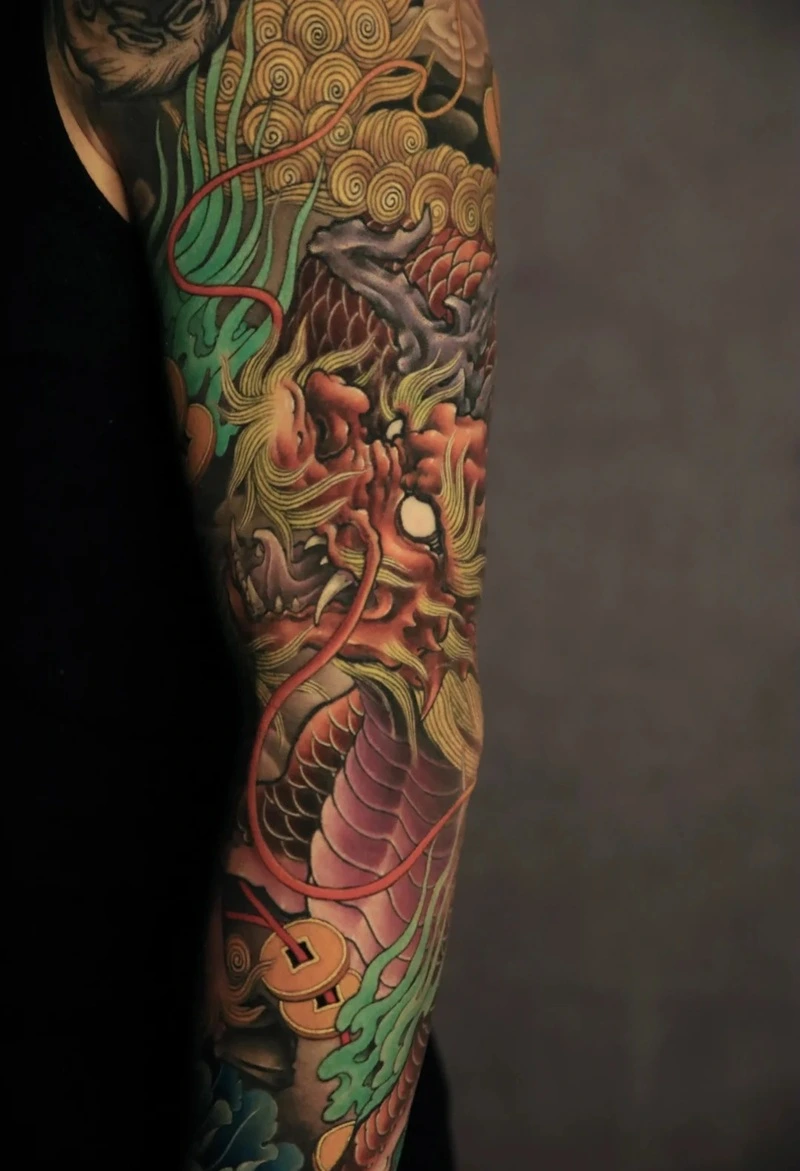 Hình xăm linh vật bảo vệ tài lộc hợp mệnh