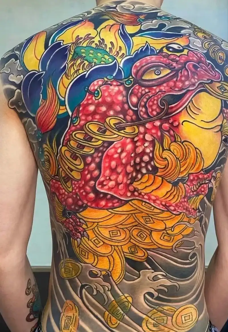 Hình xăm linh vật bảo vệ tài lộc mini xinh