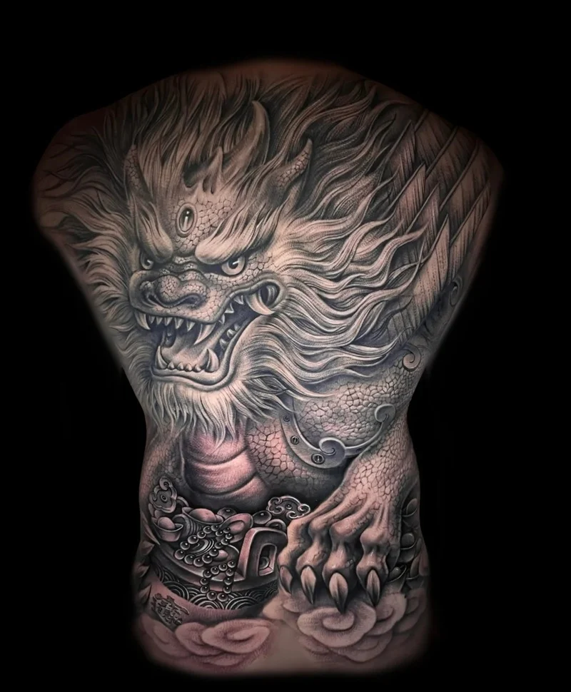 Hình xăm linh vật giữ tài lộc mini