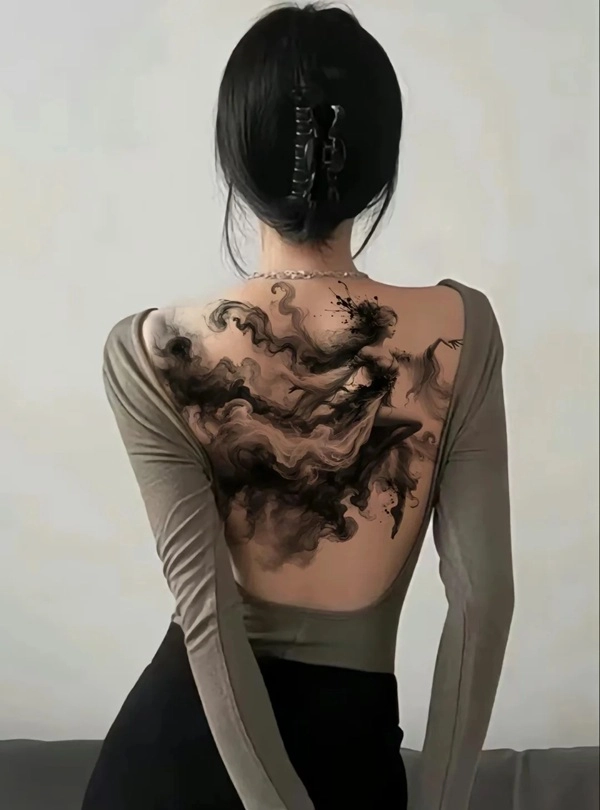 Hình xăm lưng phong thủy đẹp mạnh mẽ