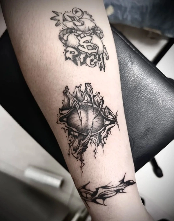 Hình xăm mắt thần nữ mang năng lượng bảo hộ