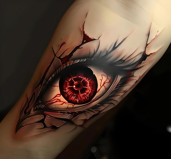 Hình xăm mắt thần nữ mang vẻ đẹp linh thiêng