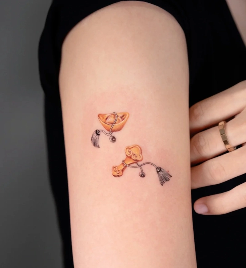 Hình xăm mini phong thủy bản nhỏ tinh tế