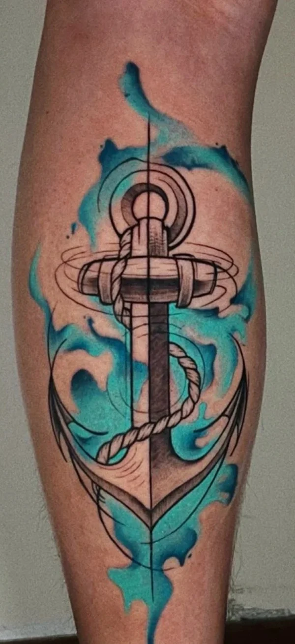 Hình xăm mỏ neo nam mạnh mẽ cá tính