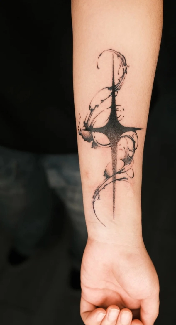 Hình xăm ngôi sao phong thủy 3D