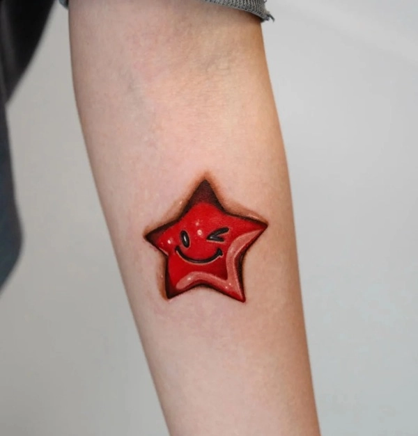 Hình xăm ngôi sao phong thủy mini dễ lên hình