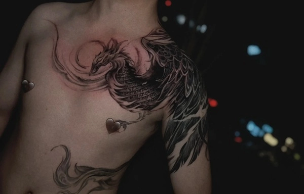 Hình xăm phượng hoàng nam hợp mệnh