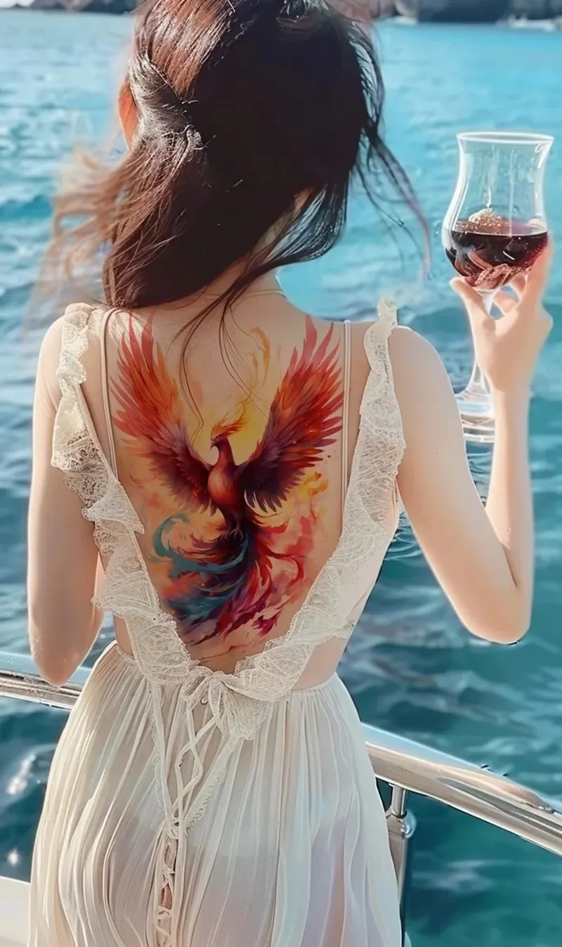 Hình xăm phượng hoàng nữ độc lạ nhưng tinh tế
