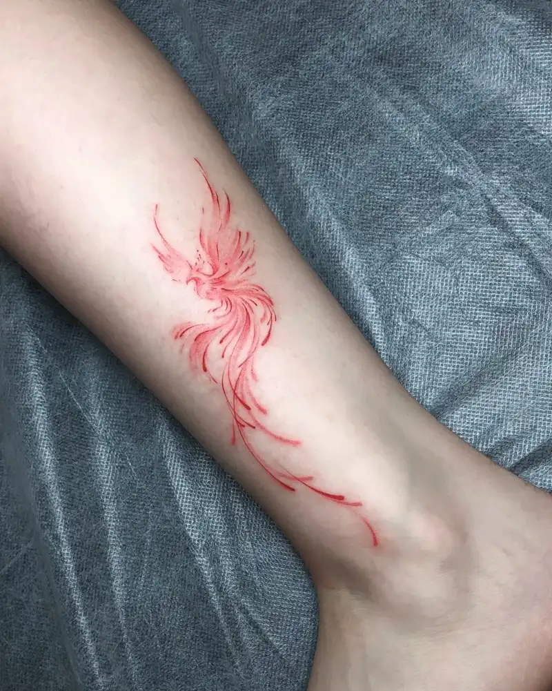 Hình xăm phượng hoàng nữ mang năng lượng tốt