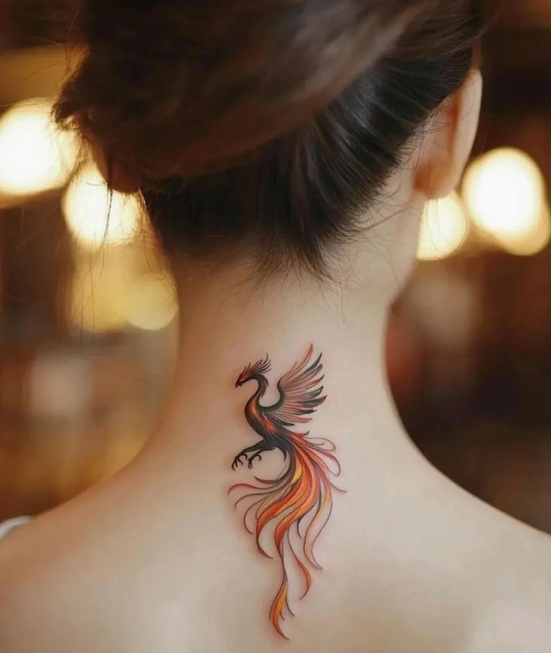 Hình xăm phượng hoàng nữ mới lạ sáng tạo
