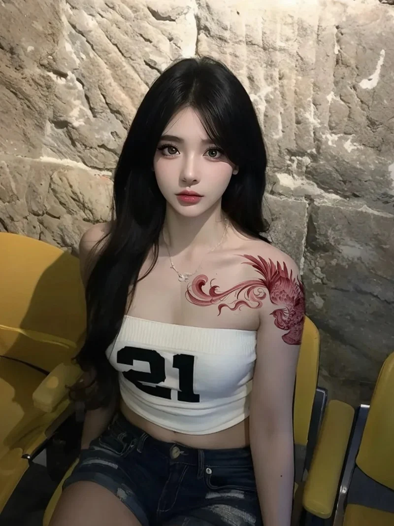 Hình xăm phượng hoàng nữ nghệ thuật độc đáo