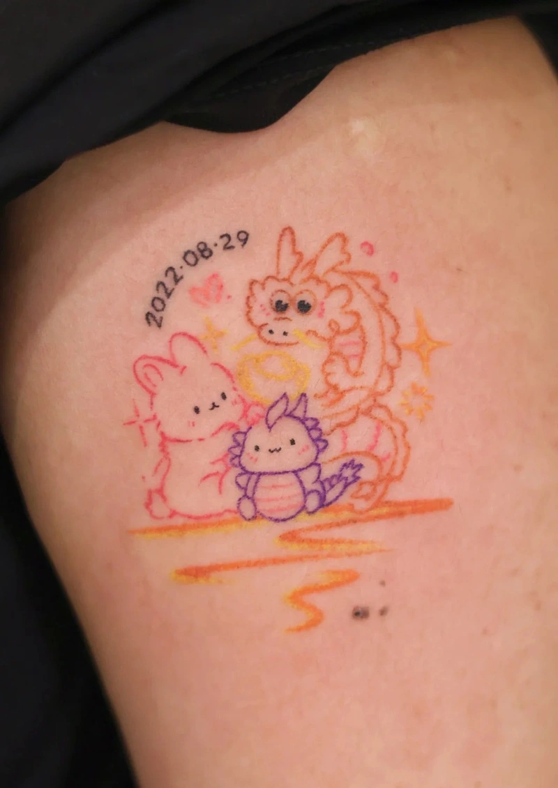 Hình xăm rồng mini 2025 đẹp nhất