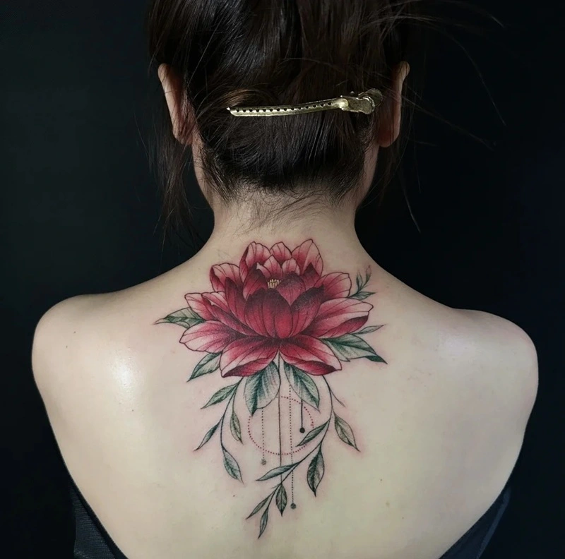 Hình xăm sau gáy phong thủy biểu tượng may mắn