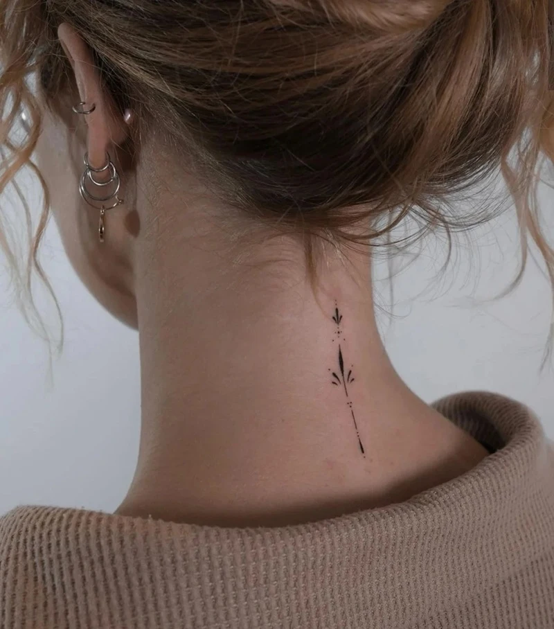 Hình xăm sau gáy phong thủy phong cách Nhật