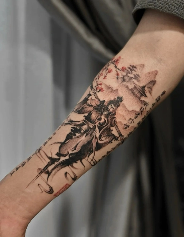 Hình xăm thần thoại phong thủy phù hợp ngũ hành