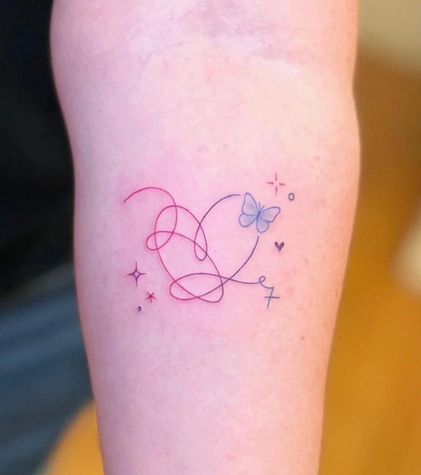 Hình xăm trái tim nữ hợp mệnh