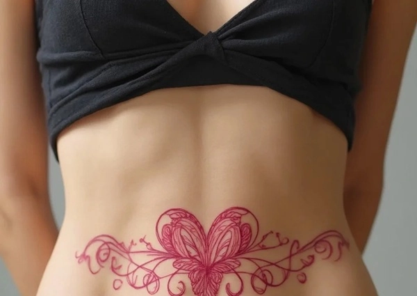 Hình xăm trái tim nữ trẻ trung