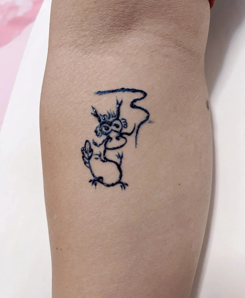 Hình xăm tượng rồng mini cực ngầu