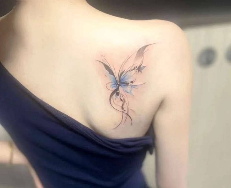 Hình xăm vai phong thủy bản lớn