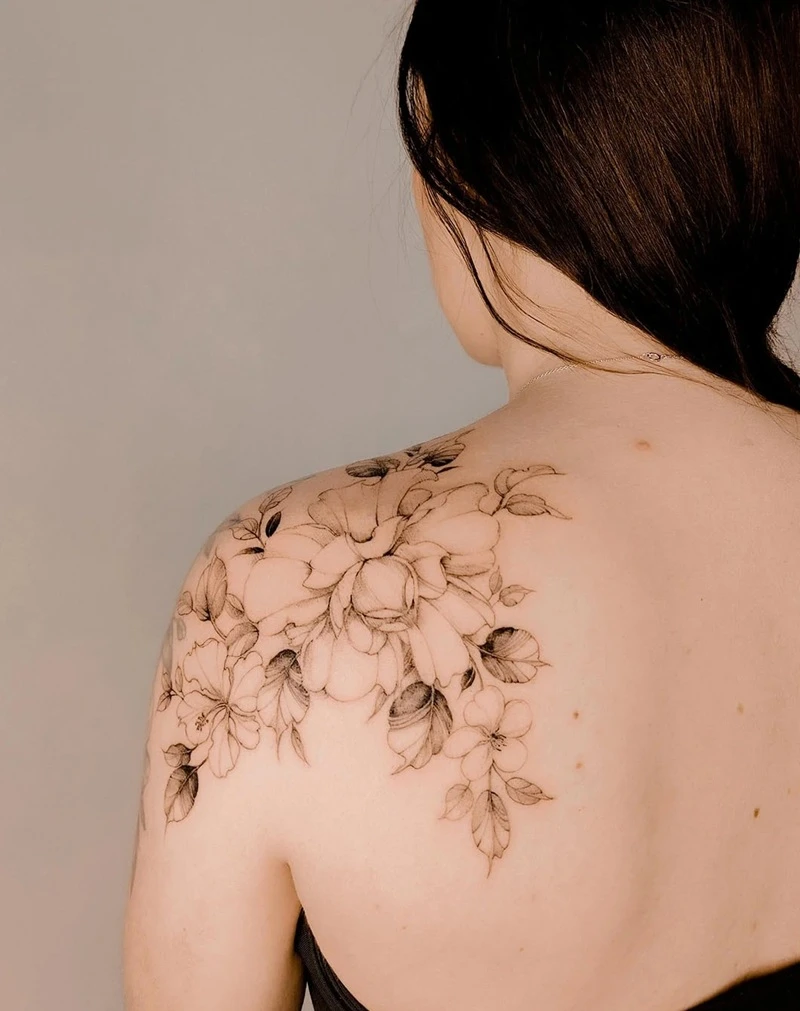 Hình xăm vai phong thủy mang bình an