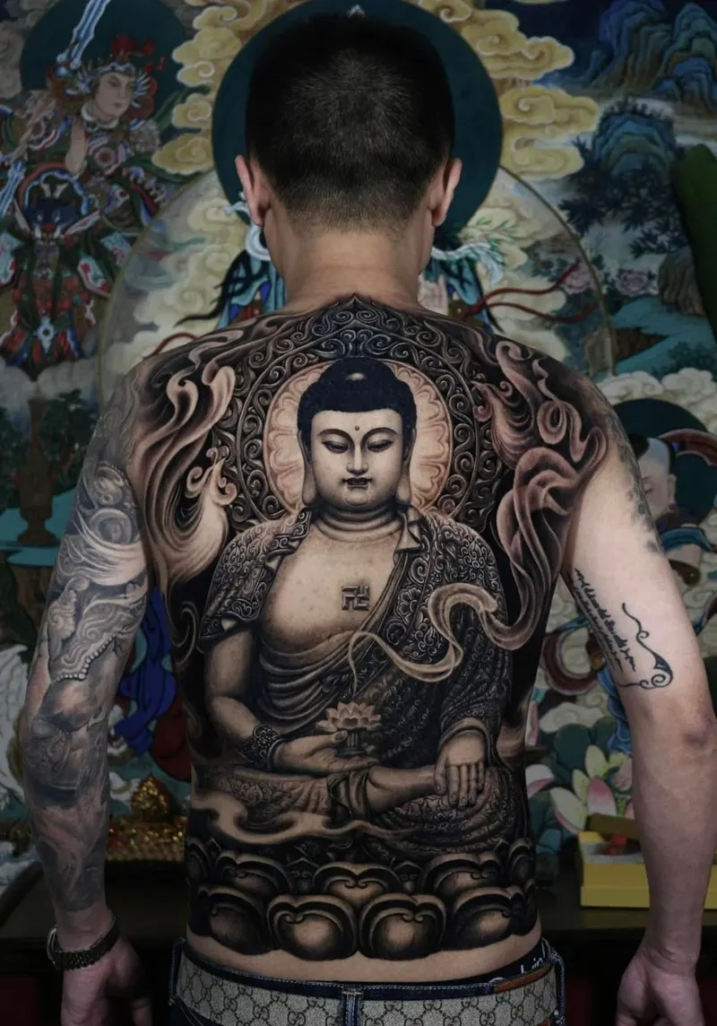 Tattoo Phật Bà Quan Âm phong thủy