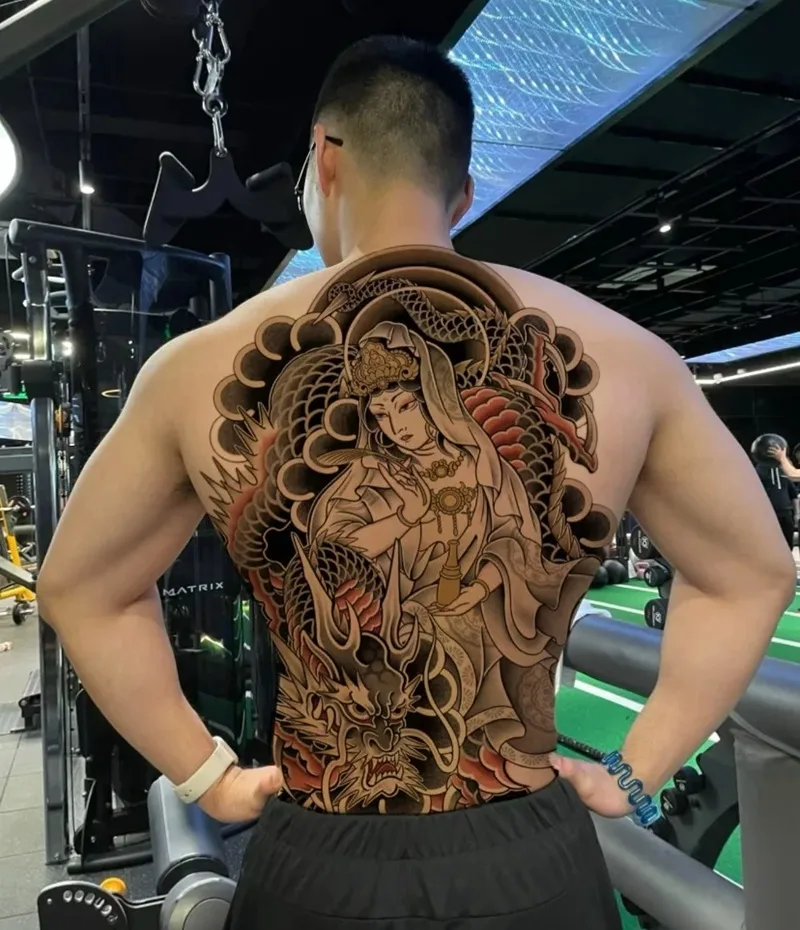 Tattoo Quan Âm Bồ Tát nghệ thuật