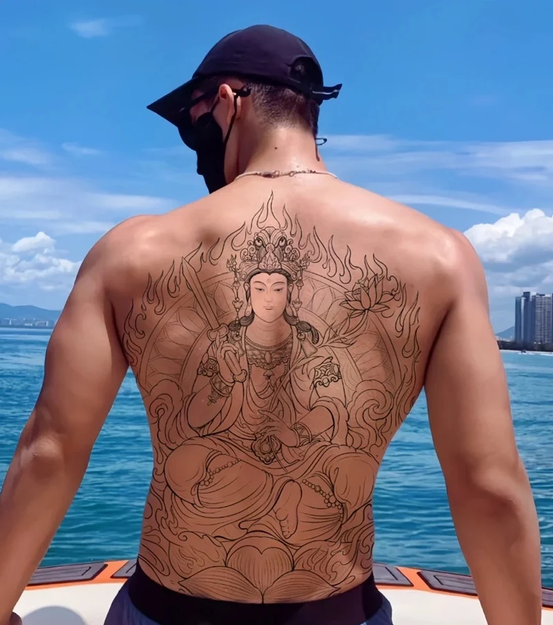 Tattoo Quan Âm Bồ Tát phong cách Nhật